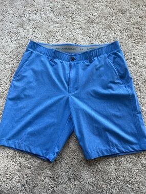 Under Armour Men's Royal Blue Flat Front Golf Shorts size 38